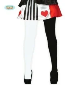 Collant Bicolor Bianco/Nero