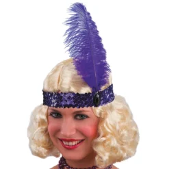 Fascia Charleston Piuma Viola