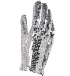 Guanti In Paillette Argento - Leggeri