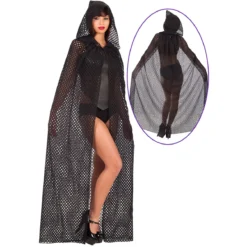 Mantello Rete Con Cappuccio