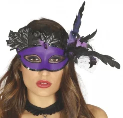 Maschera Viola Con Foglie